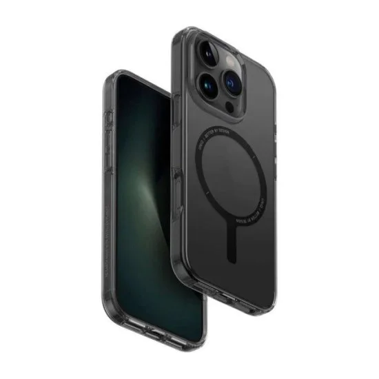 Cover Iphone 16 Pro Hybrid Magclick Charging Combat Uniq - Smoke